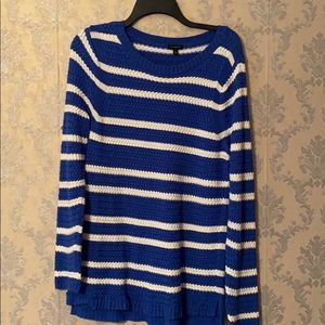 Talbots Blue and White Sweater